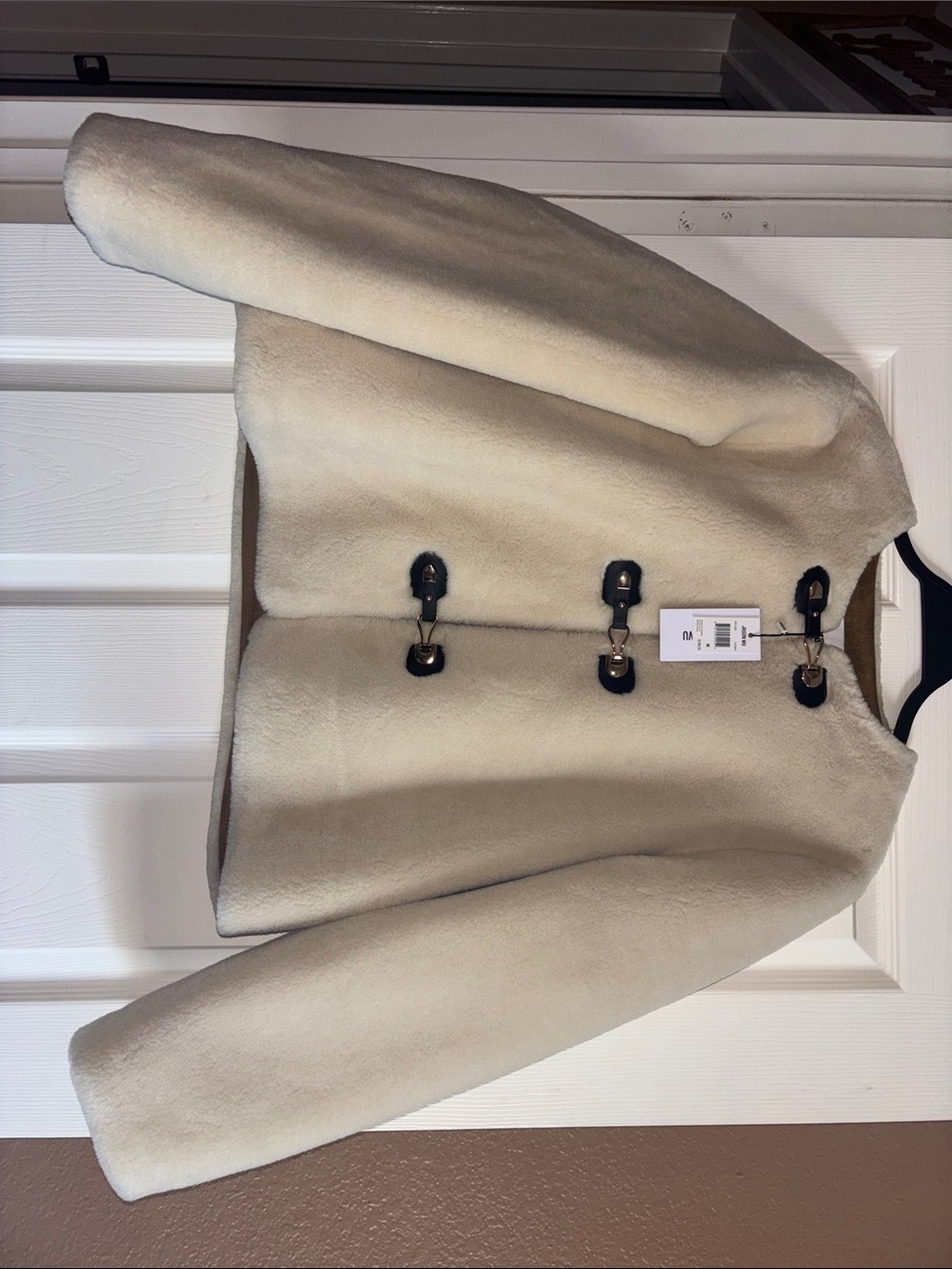 Jason Wu Cream Faux fur jacket